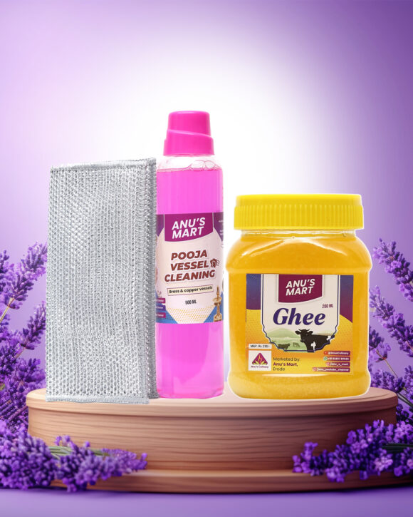 Pooja Vessel Cleaning with Ghee & Scrub